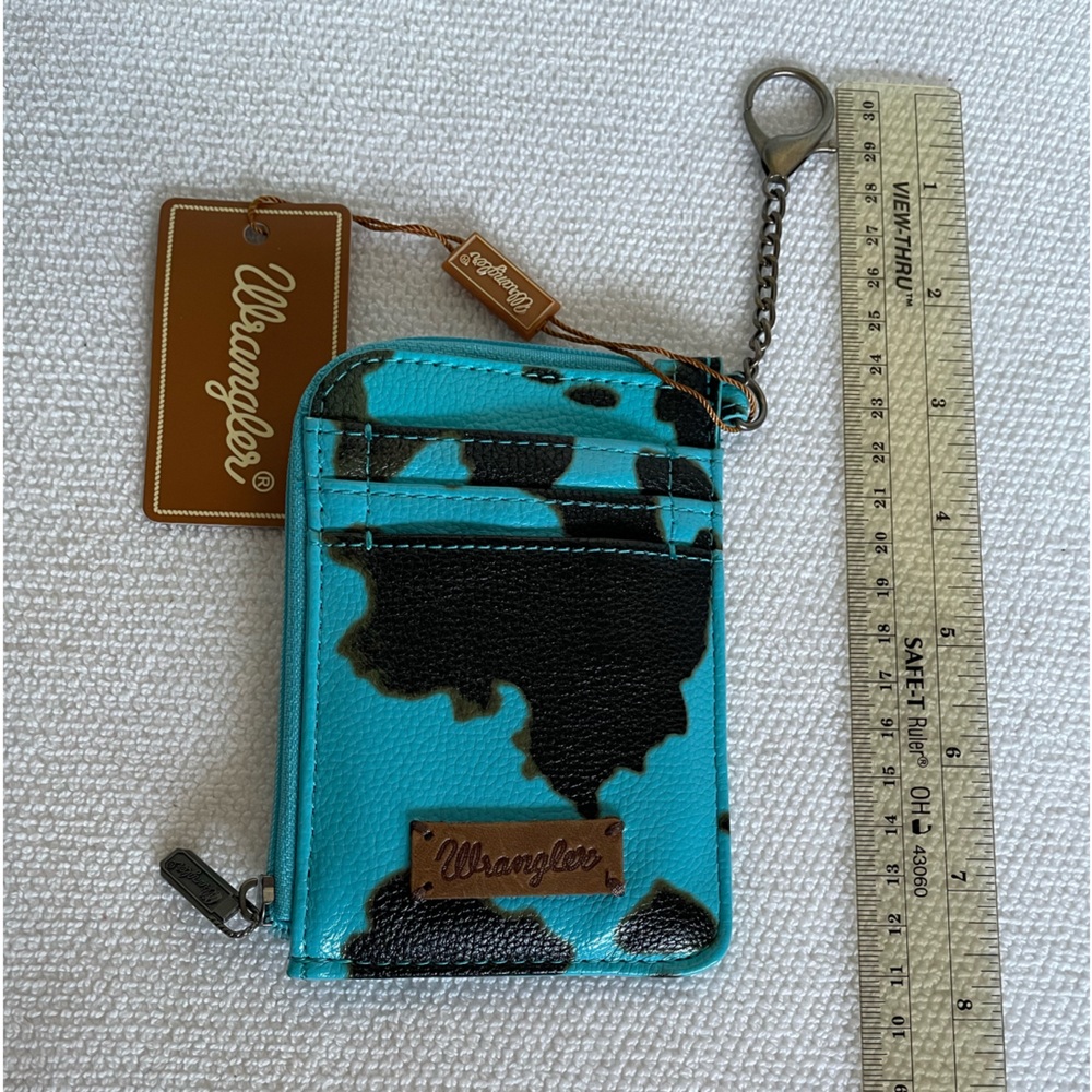 Keychain Wallet By Montana West/Wrangler. Turquoise, Black & A Hint Of Brown NWT - Picture 5 of 8